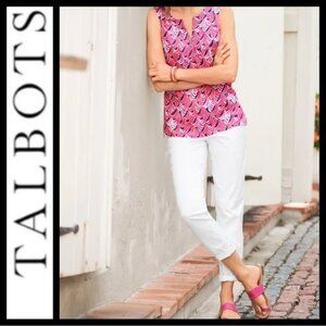 Talbots Flawless Relaxed Ankle White Jeans
